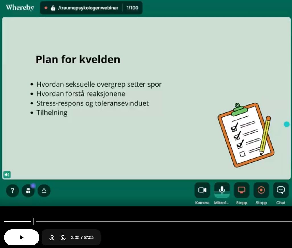 Webinar Seksuelle overgrep og traumer